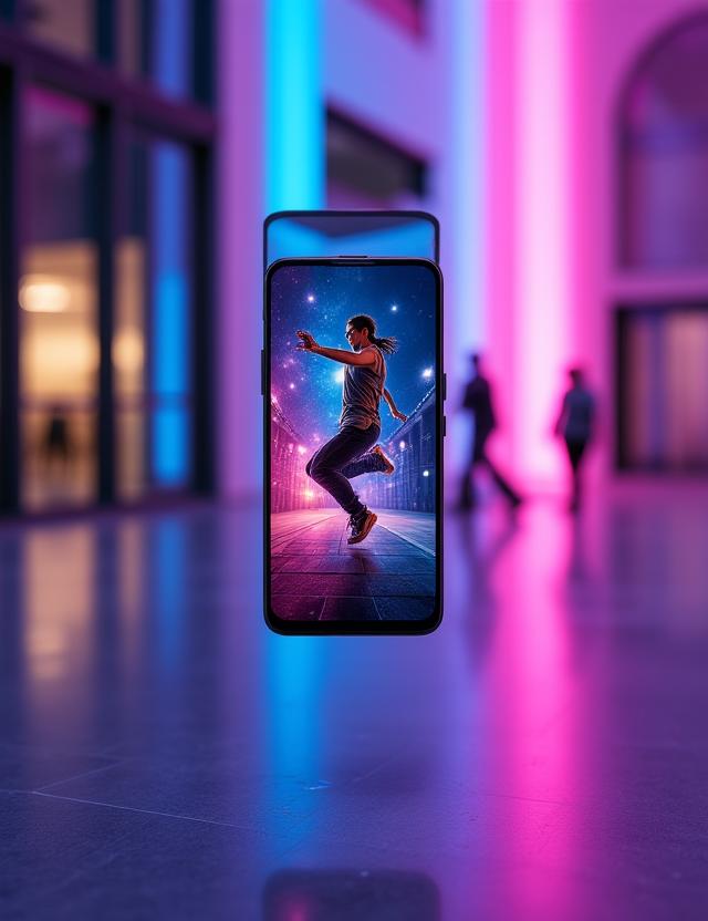 Interfaccia moderna IntaglioFlux su smartphone