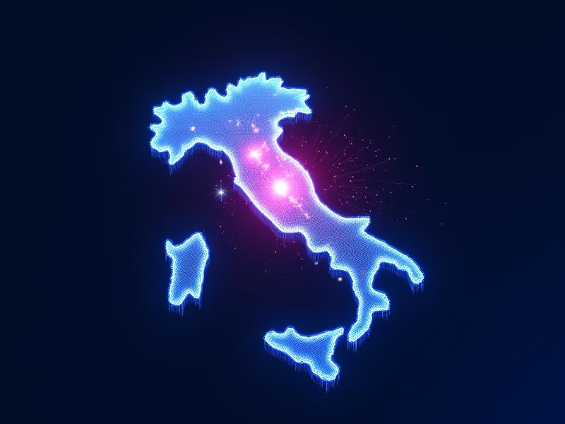 Mappa stilizzata di Parma come hub tecnologico per IntaglioFlux
