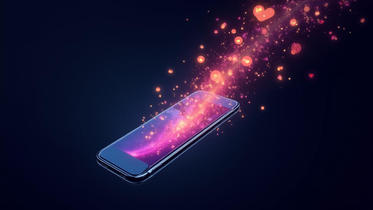 Visualizzazione smartphone con video verticale